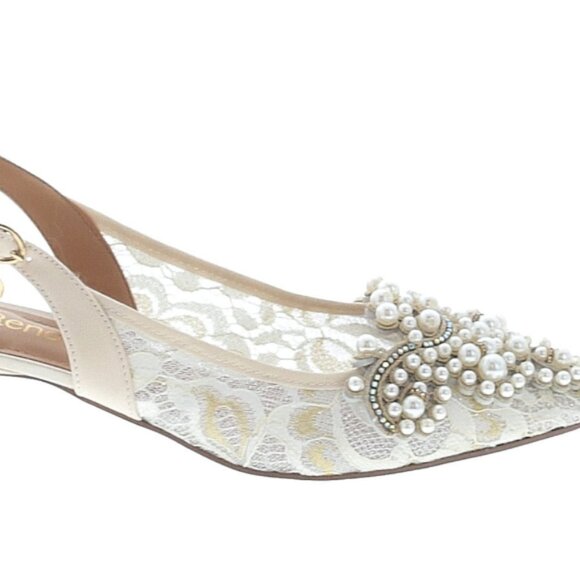 J. Renee- Strovanni Lace Pearl Ornament Slingback Pumps - Picture 3 of 4